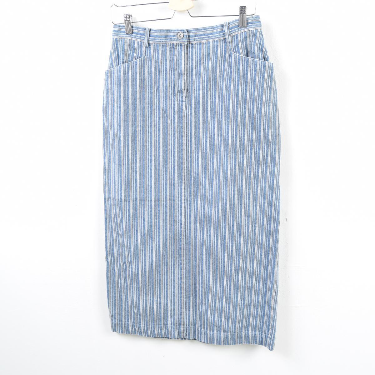 Theff3d Multi Stripe Denim Skirt Thedelhidawn Com