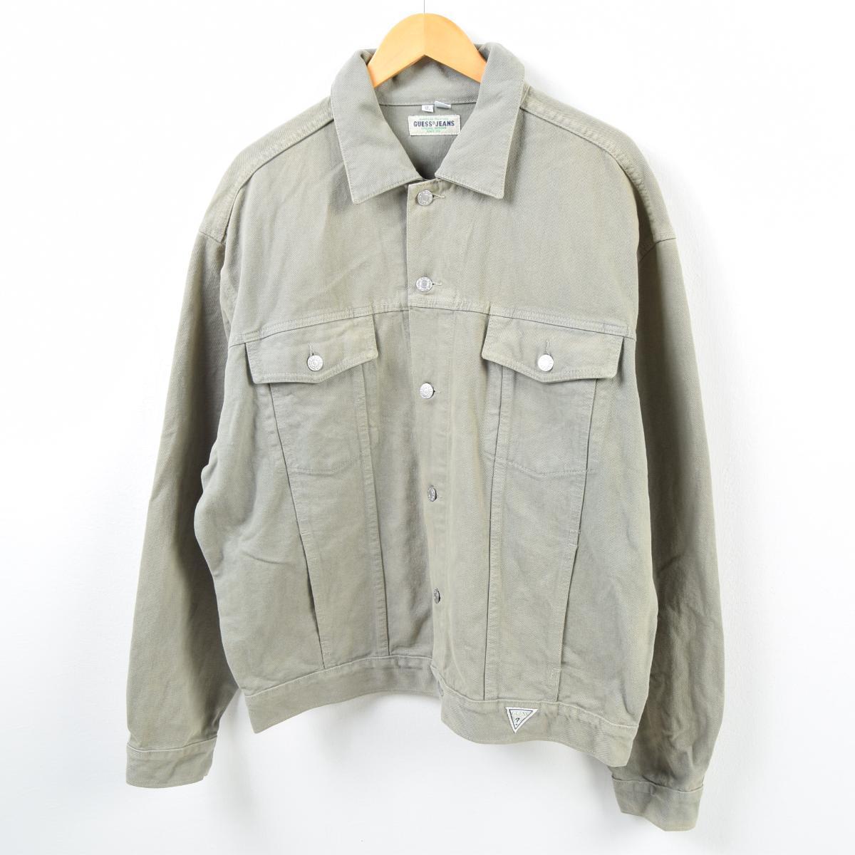 Men XL /wbc9516 in the 90s made in ゲス Guess JEANS color denim jacket G Jean USA