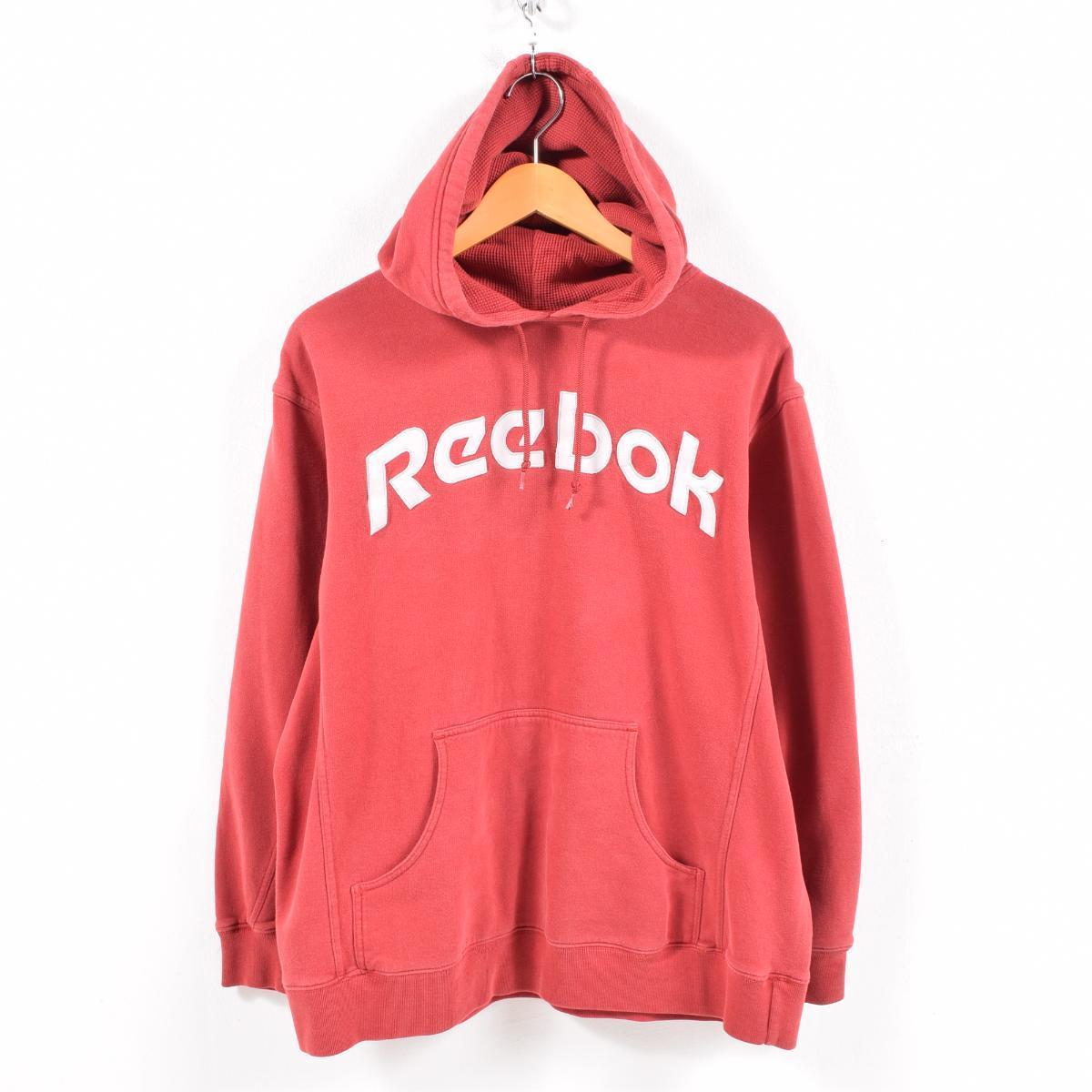 reebok hoodie mens red