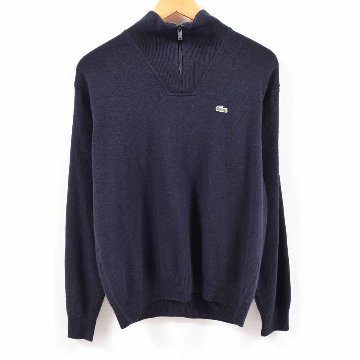 lacoste men's half zip sweater