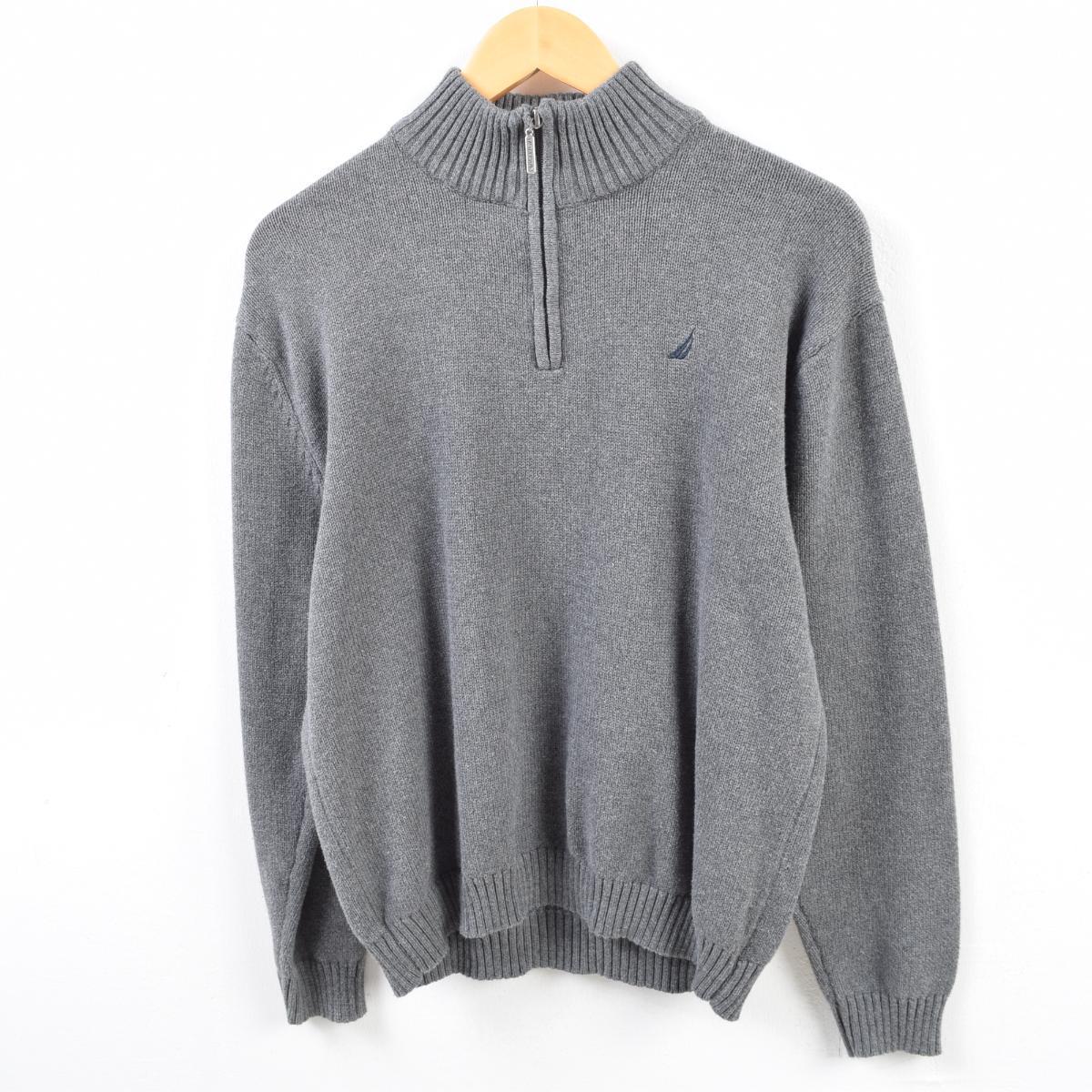 grey half zip sweater