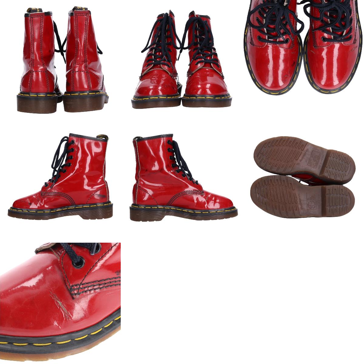 doc martens red patent boots