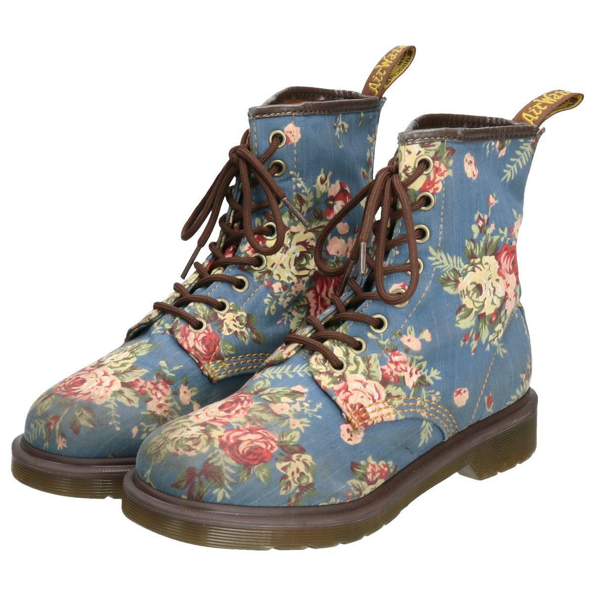 ドクターマーチン Dr Martens Castel 花柄 8ホールブーツ Uk5 ブーツ レディース23 5cm Castel Boo9111 Uk5 中古 古着屋jamドクターマーチン Dr Martens Castel 花柄 8ホールブーツ Uk5 レディース23 5cm