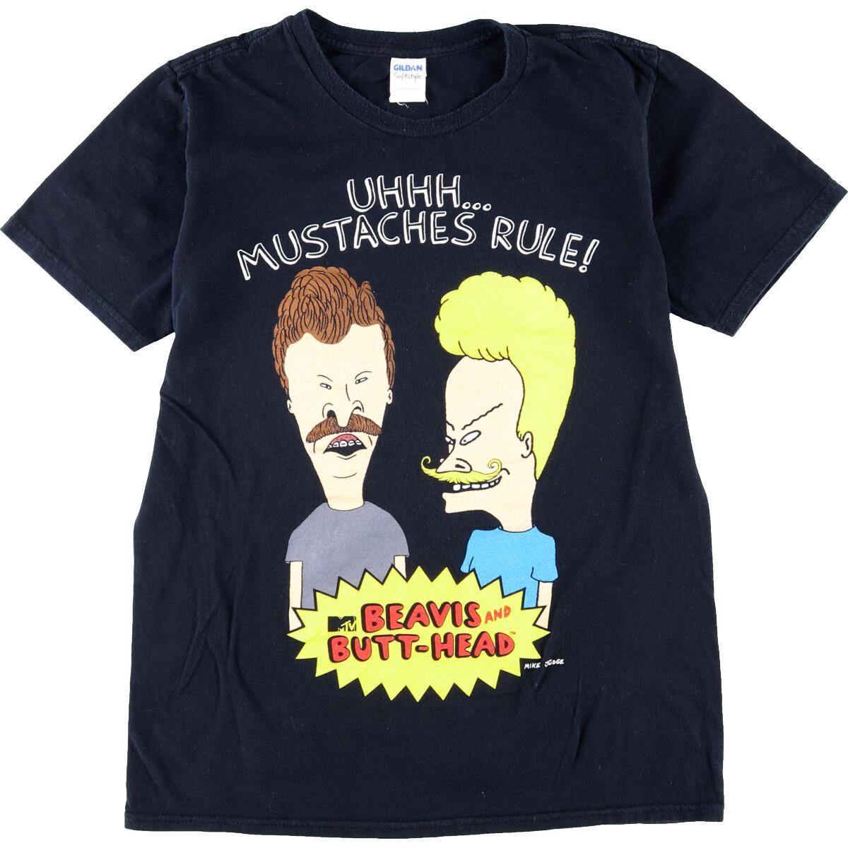 楽天市場 Beavis And Butt Head ビーバス バットヘッド キャラクターtシャツ Mtv Mike Judge ブラック系 メンズm N 古着lab