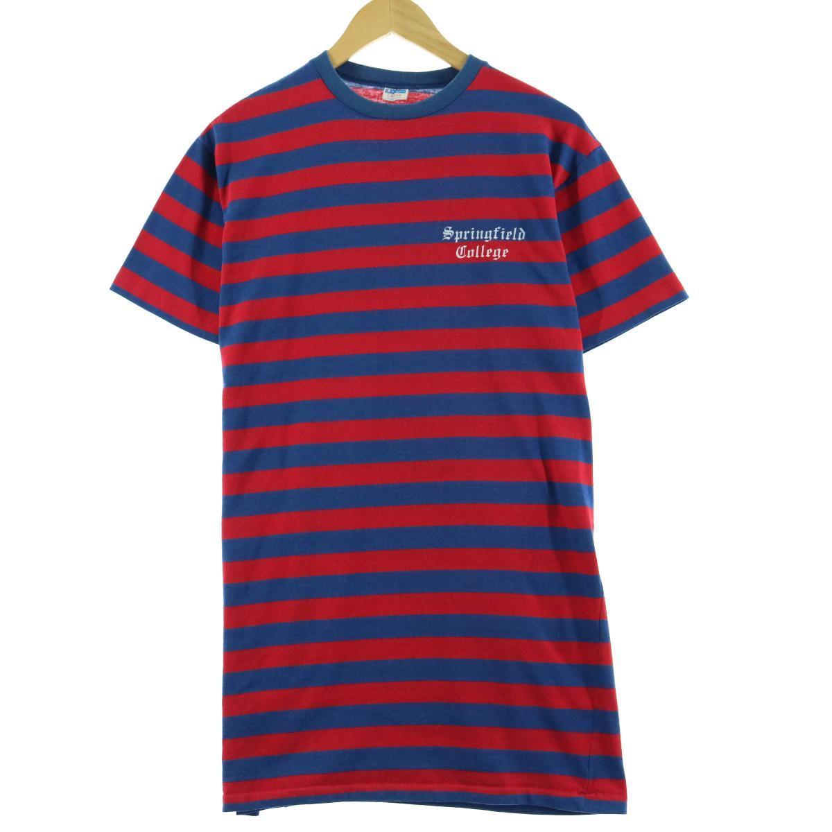 特価ブランド チャンピオン 70年代 Champion 0801 Js10 中古 Eaa ヴィンテージ メンズm Usa製 ボーダーtシャツ カレッジ バータグ Eaa Bhavaspa Com