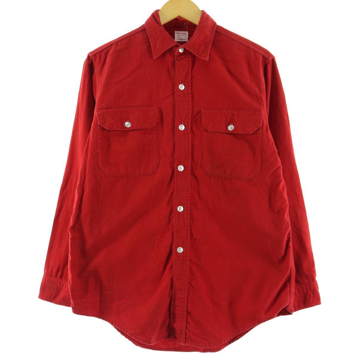 高い素材 60年代 ペニーズ 1001 Ss2103 中古 Eaa ヴィンテージ メンズm シャモアクロスシャツ 長袖 単色タグ ビッグマック Bigmac Penney S Eaa Bronze Qa