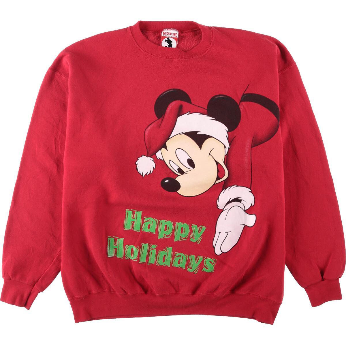 激安本物 トレーナー キャラクタースウェットシャツ クリスマス柄 ミッキーマウス Mouse Mickey Mickey Inc Usa製 11 中古 Eaa フリーサイズ Eaa Hematology Sa Org