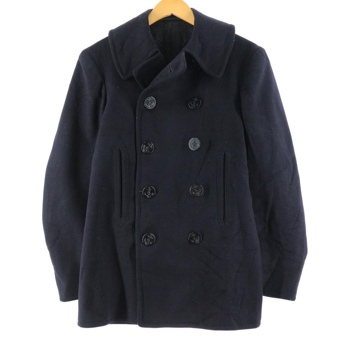 とっておきし新春福袋 メンズファッション コート ジャケット メンズs Usa製 Pコート ピーコート 10ボタン U S Navy Factory Clothing Naval 米軍実品 40年代 ヴィンテージ 14 中古 Eaa Craccs Gob Ni