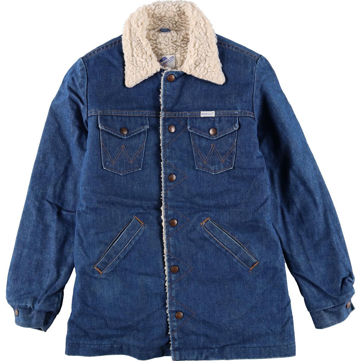レディースファッション コート ジャケット 驚きの値段で 1221 中古 Eaa ヴィンテージ レディースs Usa製 デニムボアジャケット デニムランチコート フラッグ白タグ Wrangler ラングラー 80年代 Happychildrensdaycare Net