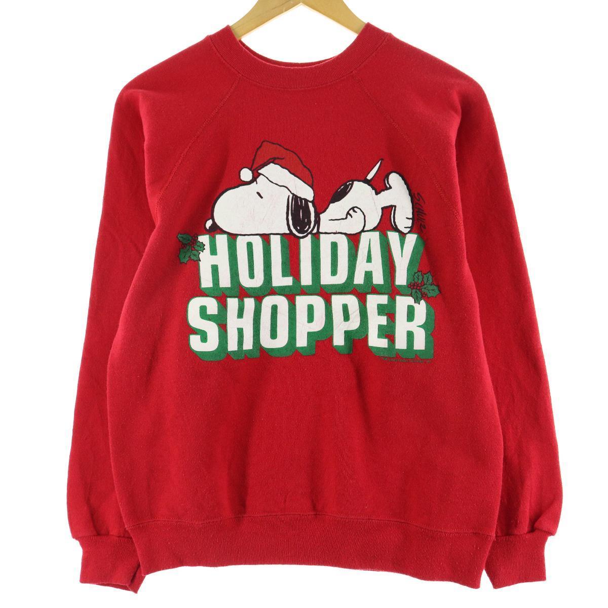 楽天市場 Snoopy スヌーピー クリスマス柄 キャラクタースウェットシャツ トレーナー レディースm Eaa 中古 1226 Ss2103 古着屋jam
