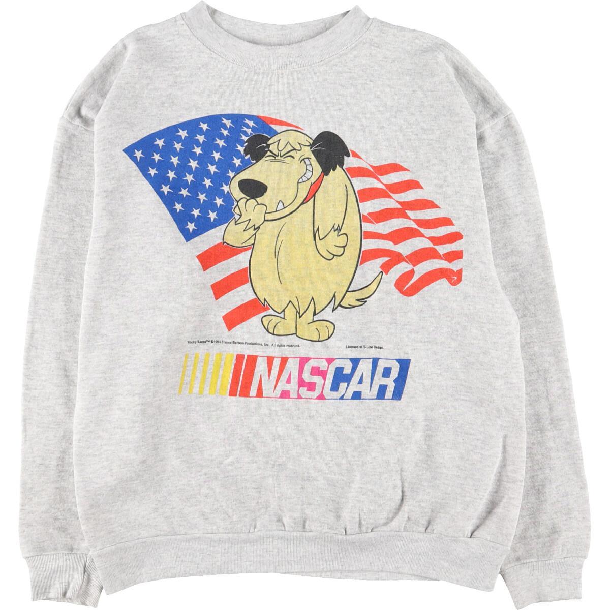 お買い得モデル 星条旗柄 杢グレー 霜降り ナスカー Nascar ケンケン チキチキマシン猛レースmuttley Races Wacky Tultex タルテックス 90年代 キャラクタースウェットシャツ 中古 Eaa1127 ヴィンテージ レディースm Usa製 トレーナー Eaa1127