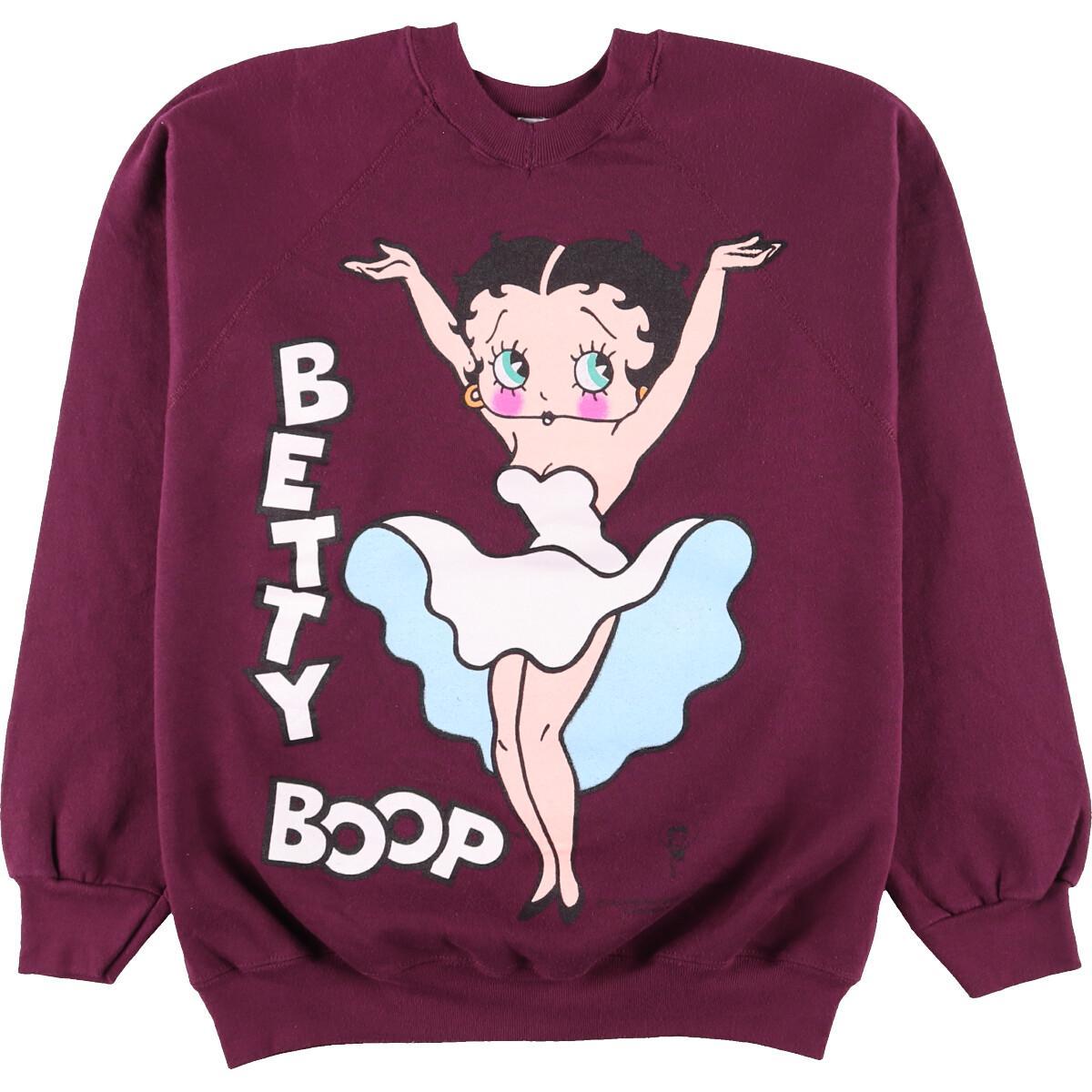 スウェット トレーナー 新入荷 Boop Betty Freeze 90年代 ベティブープ 中古 Eaa ヴィンテージ レディースxl Usa製 トレーナー キャラクタースウェットシャツ