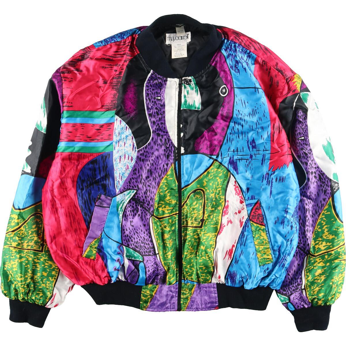 最安 M J Carroll 総柄 Picasso ピカソ ブルゾン レディースl メンズm Eaa 中古 激安単価で Facesandtoes Com