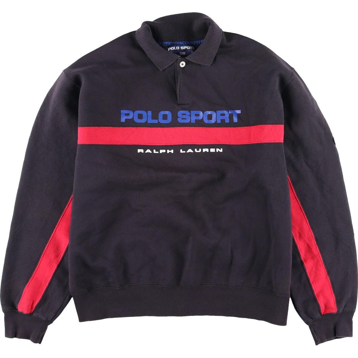 手数料安い 90年代 ラルフローレン Ralph Lauren Polo Sport ポロスポーツ 襟付き ハーフボタン スウェットシャツ トレーナー メンズl ヴィンテージ Eaa 中古 古着屋jam オープニング大放出セール Portnetcorporation Co Zw