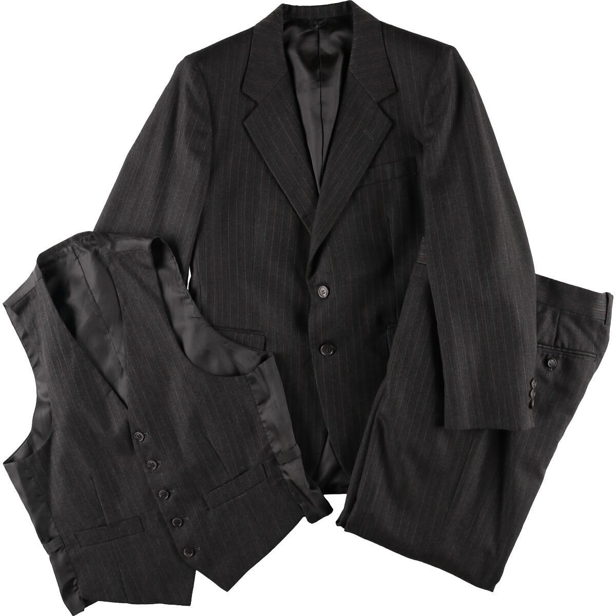 メンズファッション コート ジャケット ブランドのギフト メンズs S37 スラックス スーツベスト ジレ テーラードジャケット 3ピース セットアップ ストライプ柄 Caron Etienne メンズw30 中古 Eaa Www Microdel Co Il