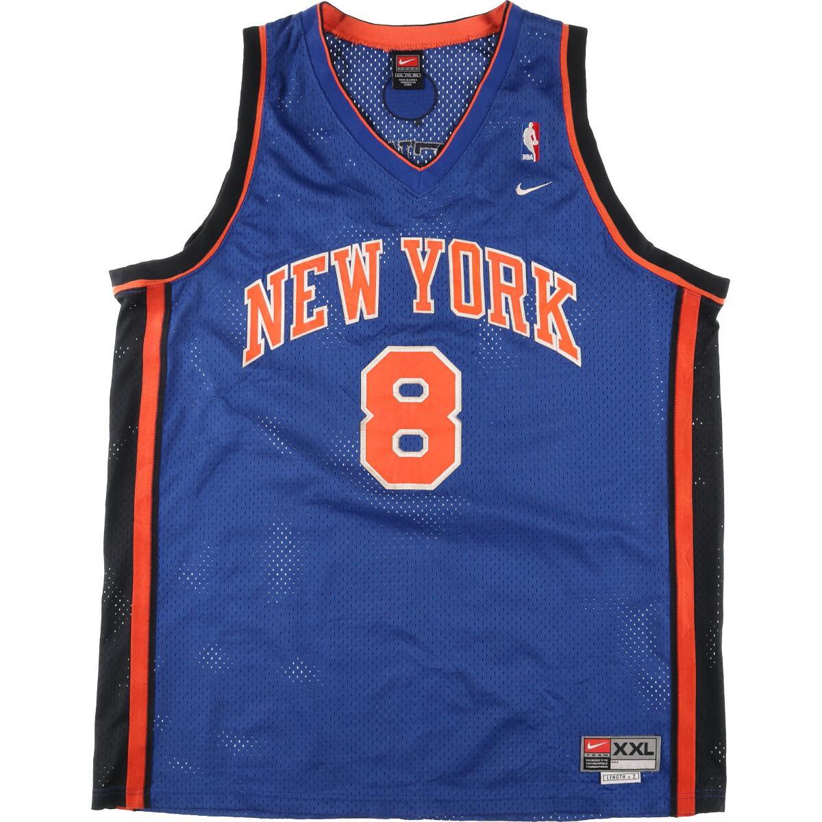 ナイキ Nike Team Nba New York Knicks ニューヨークニックス Atrell Sprewell ラトレルスプリーウェル Vネック 手合いジャージー 摸写ユニホーム メンズxxl Eaa 中古 ナイキ Nike Team Nba New York Knicks ニューヨークニックス Atrell Sprewell ラトレル