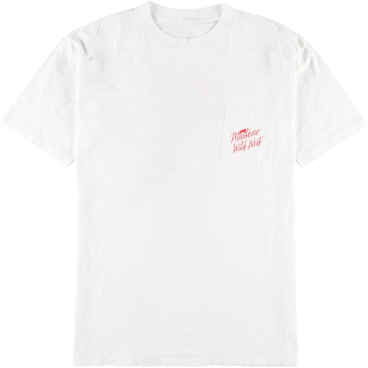 90老いらく替え Marlboro マールボロ 心頭ポッケ御側 広告tシャツ メンズl ヴィンテージ Eaa1692 中古 90年代 Marlboro マールボロ 胸ポケット付き アドバタイジングtシャツ メンズl ヴィンテージ Pasadenasportsnow Com