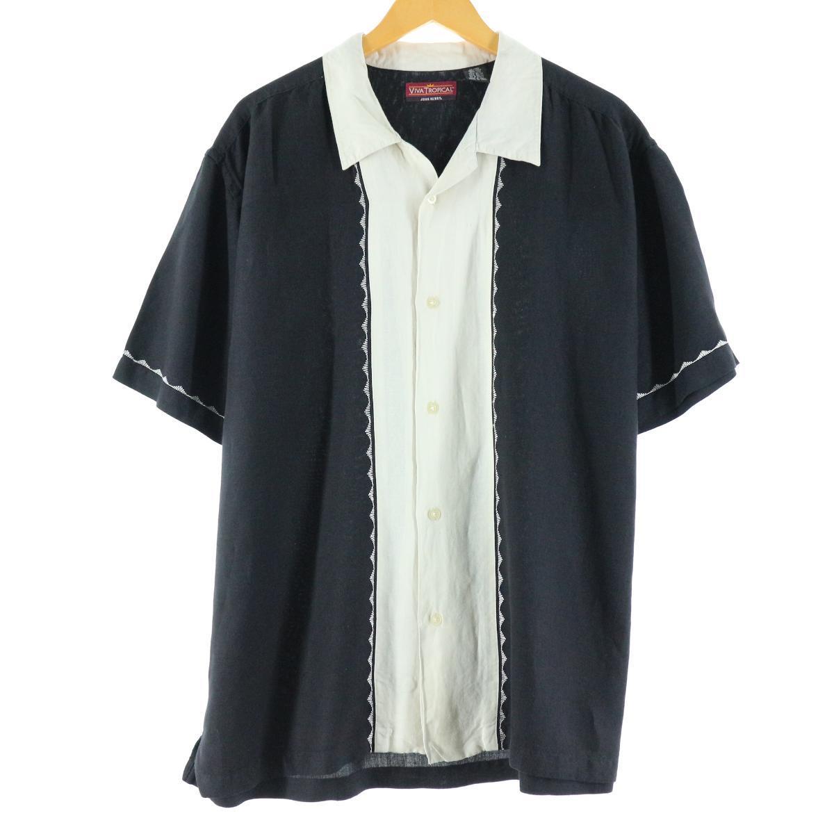 Viva Ropical 剥出し襟 半袖 ツートンシャツ メンズxl Eaa 中古 Viva Ropical オープンカラー 半袖 ツートンシャツ メンズxl Darwishelectronics Jo