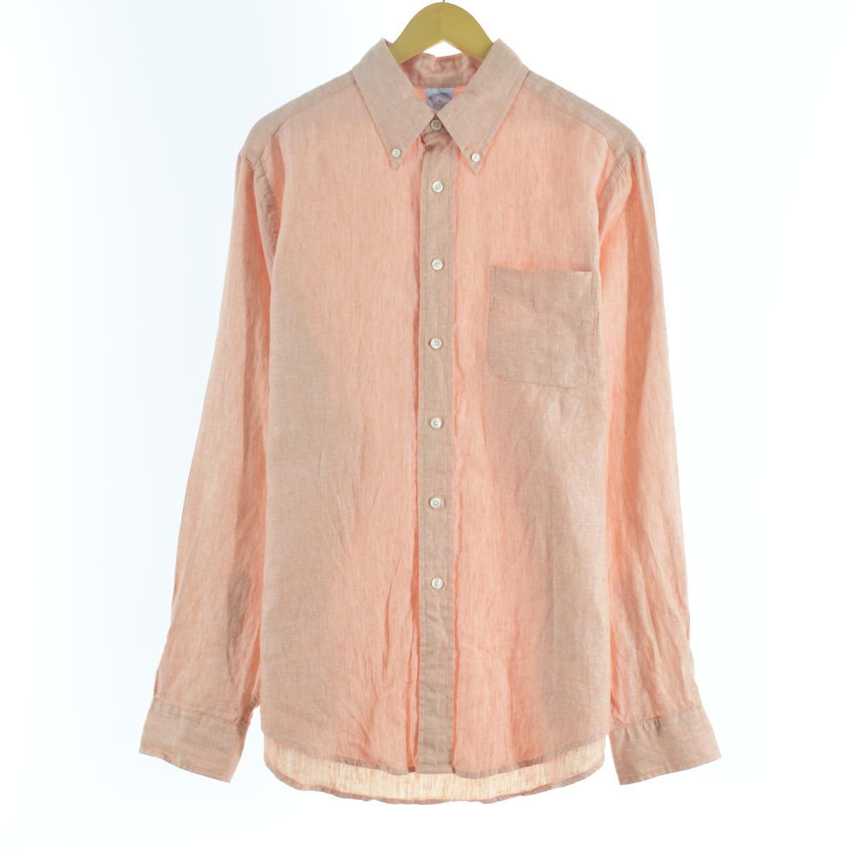 ブルックスブラザーズ Brooks Brothers 長袖 リネン 芍薬下落tシャツ メンズm Eaa 中古 ブルックスブラザーズ Brooks Brothers 長袖 リネン ボタンダウンシャツ メンズm Giroveloce It