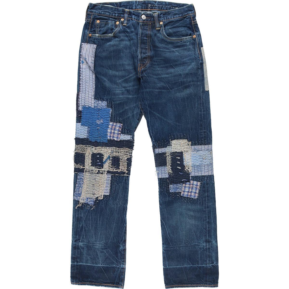 リーヴァイズジーンズ Levi S 501 パッチワーク ジーンズ 真っ直ぐデニムパンツ メンズw31 Eaa 中古 リーバイス Levi S 501 パッチワーク ジーンズ ストレートデニムパンツ メンズw31 Pasadenasportsnow Com