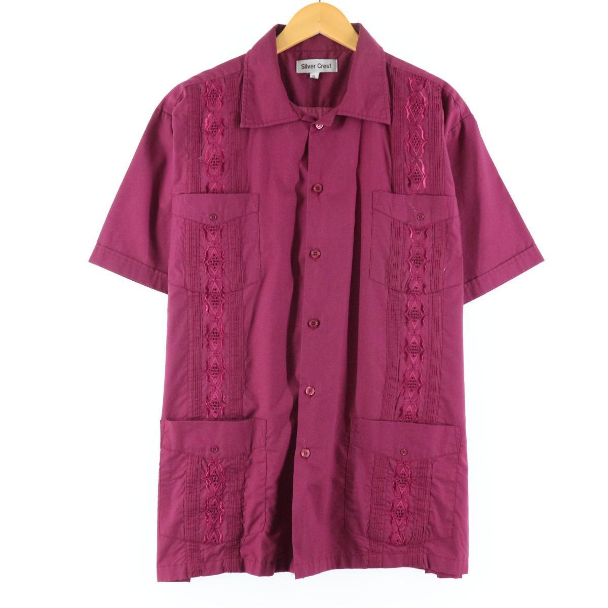 Silver Crest 半袖 メキシカンプルオーバー キューバシャツ メンズxl Eaa 中古 Silver Crest 半袖 メキシカンシャツ キューバシャツ メンズxl Pasadenasportsnow Com