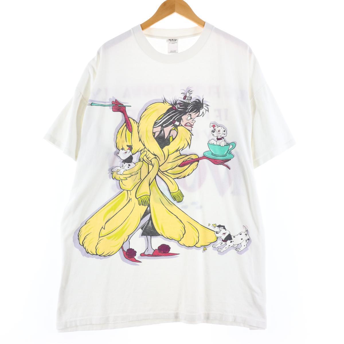 90年代 ディズニーストア The Disney Store 101匹わんちゃん クルエラ オーバーサイズ キャラクタープリントtシャツ Usa製 フリーサイズ ヴィンテージ Evb 中古 N2106 Filmsdeculfrancais Com