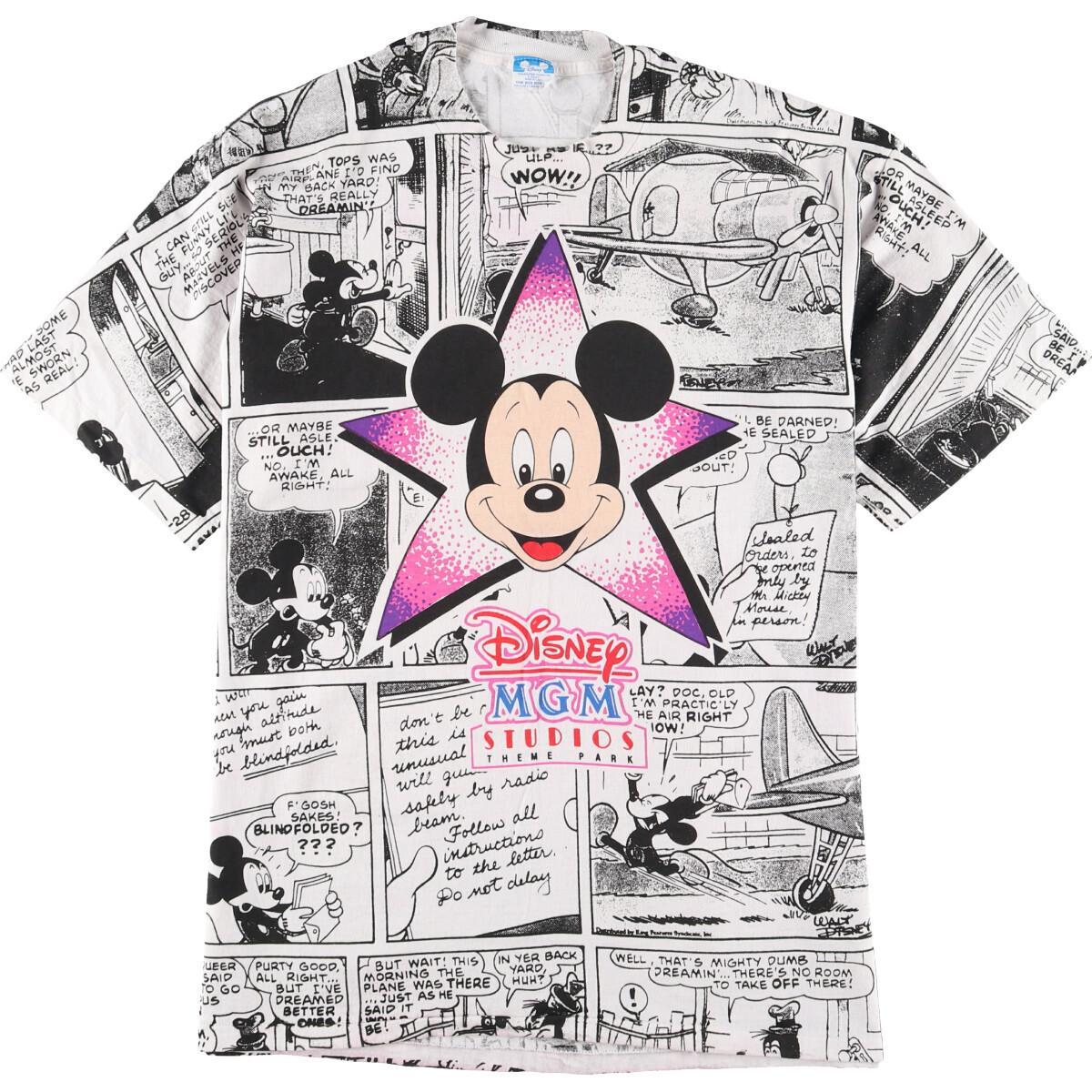 Disney Character Fashions Disney Mgm Studios Theme Park ミッキーマウス 総柄 オーバーサイズ キャラクタープリントtシャツ Usa製 フリーサイズ ヴィンテージ Eva 中古 N2106 2106 Mozago Com