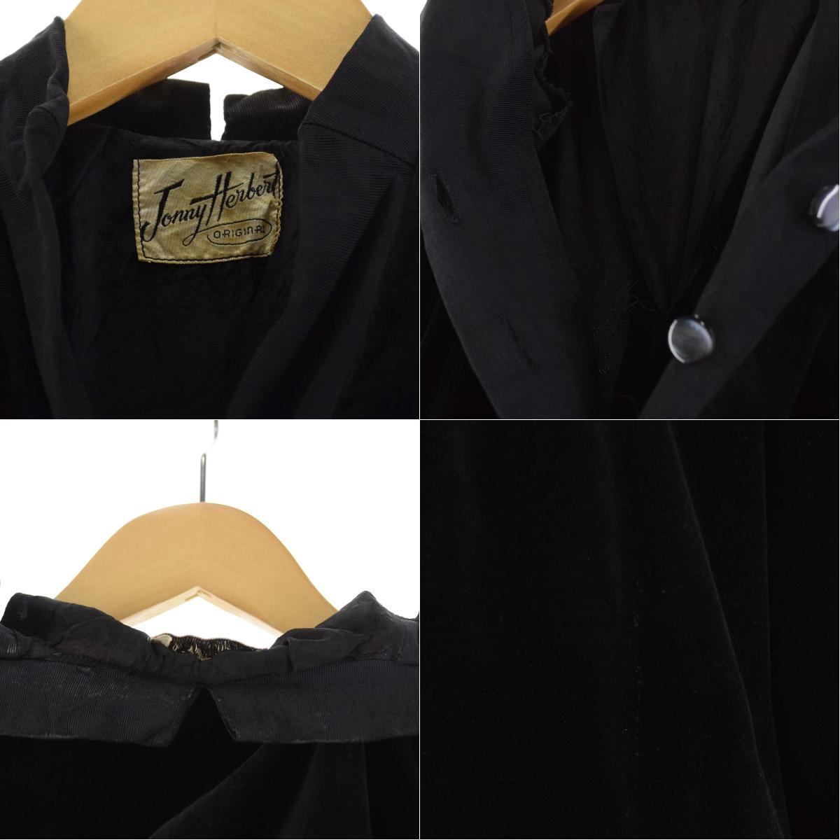 50年代 Jonnyherbert 七分袖 ベロア フレアワンピース レディースs ヴィンテージ Eaa1794 中古 Littlethaicafe Com