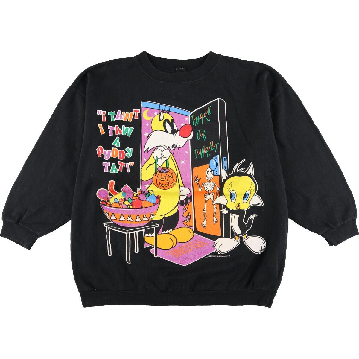 楽天市場 古着 90年代 Looney Tunes ルーニーテューンズ ハロウィン柄 キャラクタースウェットシャツ トレーナー レディースxl ヴィンテージ Eaa 古着屋jam