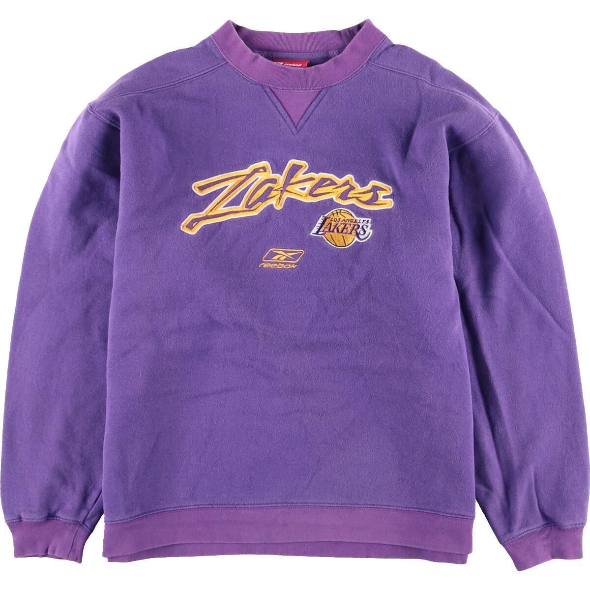 リーボック Reebok Nba Losangeles Lakers ロサンゼルスレイカーズ ロゴスウェット トレーナー メンズm Eaa 中古 Novix Com