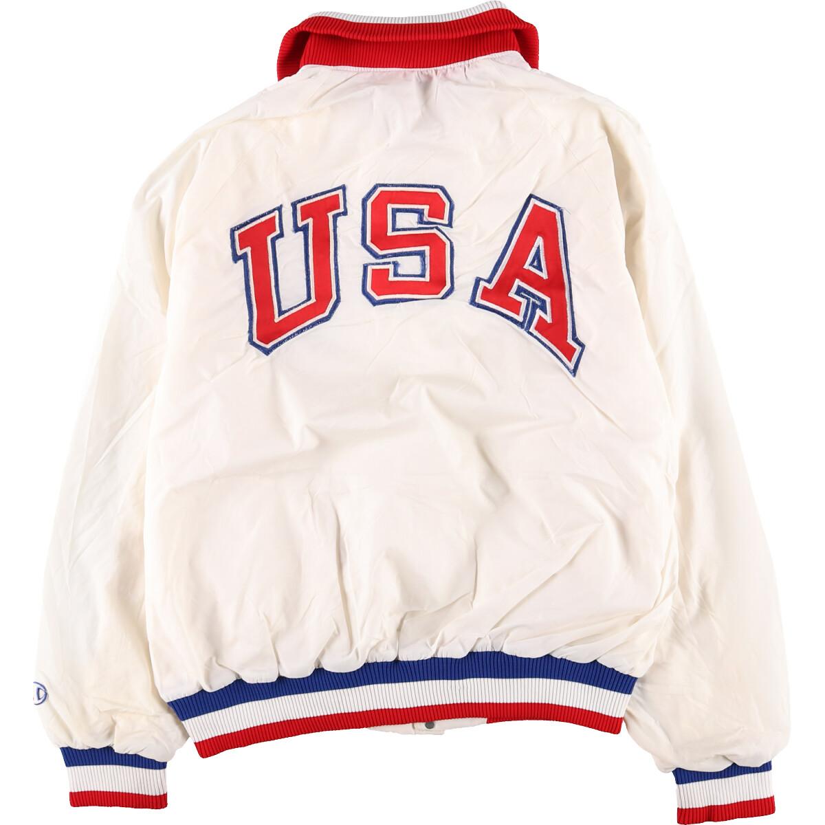 90年代 チャンピオン Champion Usa オリンピック 襟付き スタジャン アワードジャケット Usa製 メンズl ヴィンテージ Eaa191036 中古 211010 Liceoindustrialpuentealto Cl