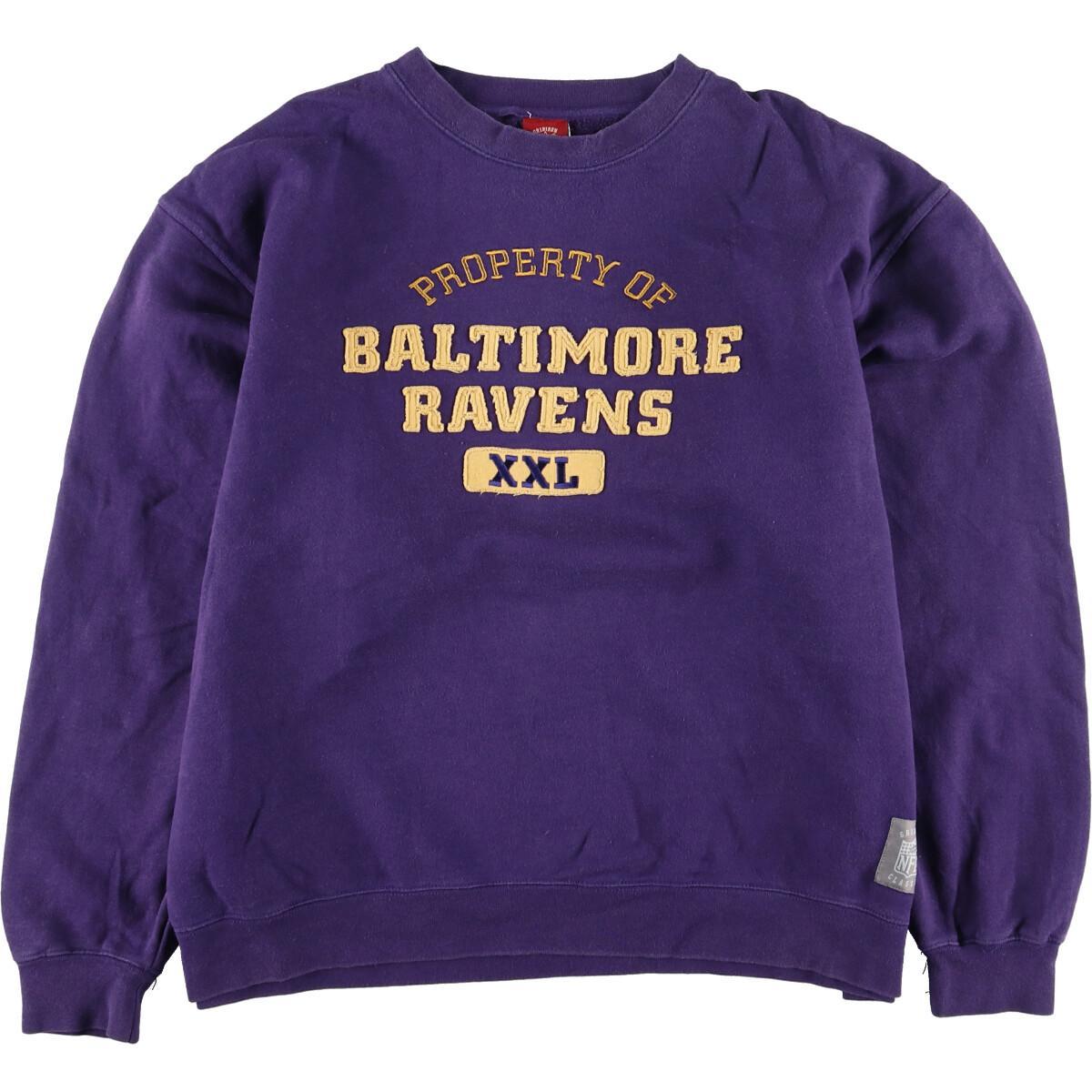 リーボック Reebok Nflnfl Baltimore Ravens ボルチモア レイブンズ プリントスウェットシャツ トレーナー メンズxl Eaa68 中古 3r Mozambique Com