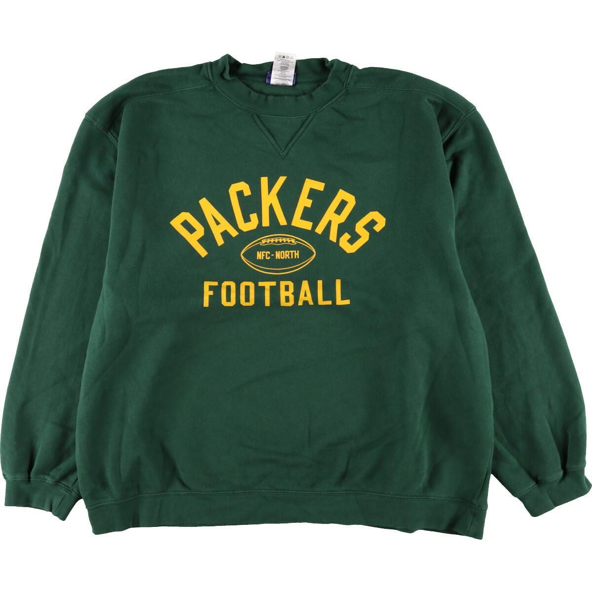 リーボック Reebok Nfl Green Bay Packers グリーンベイパッカーズ プリントスウェットシャツ トレーナー メンズxl Eaa4116 中古 3r Mozambique Com