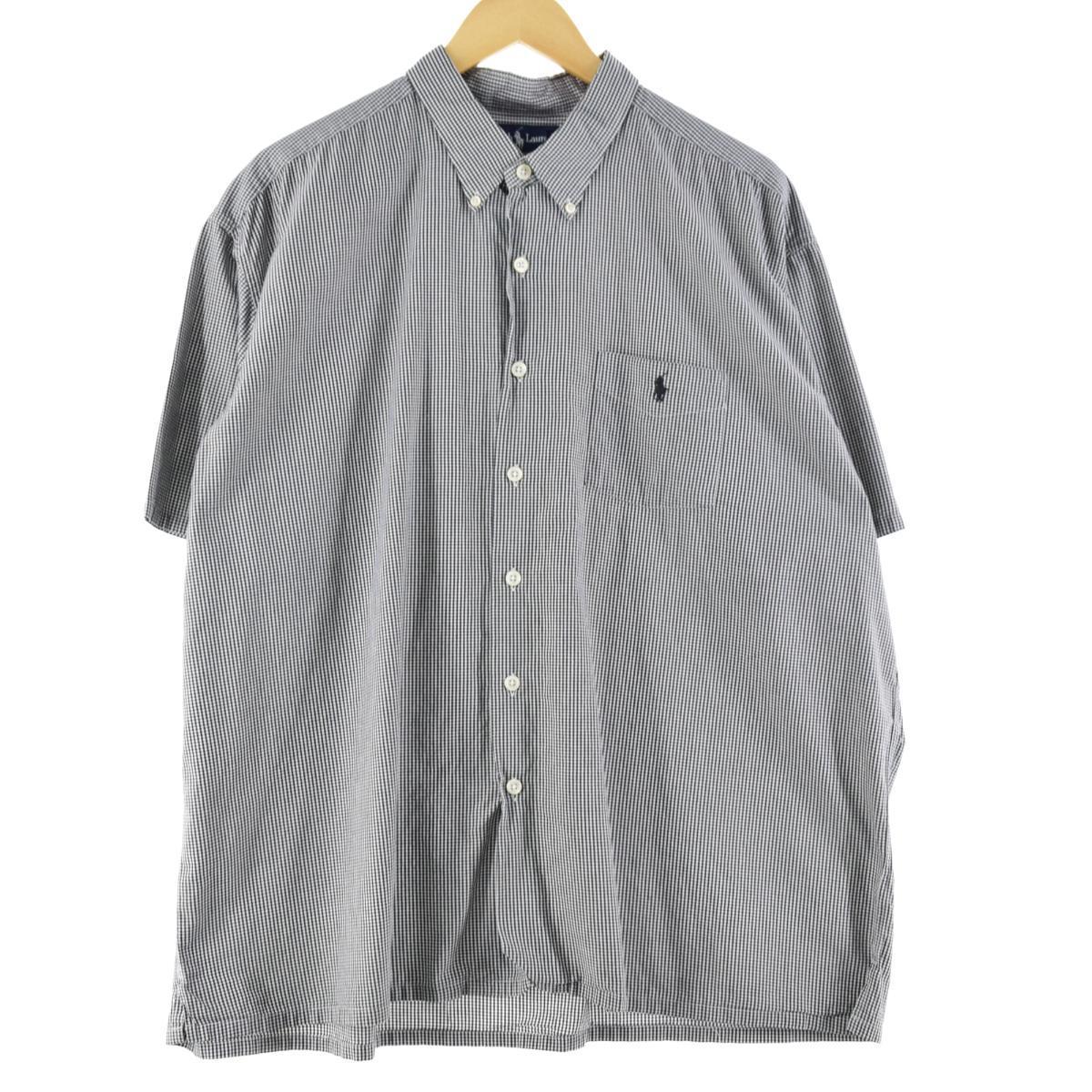 古着 ラルフローレン Ralph Lauren 半袖 ボタンダウンチェックシャツ ボックスシャツ メンズXL /eaa268712 【中古】 【220704】