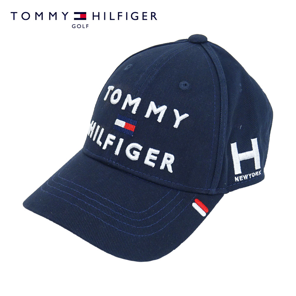 TOMMY HILFIGER GOLF トミーヒルフィガー ゴルフ TRIPLE LOGO CAP ユニセックス THMB903F キャップ ネイビー  三段ロゴキャップ 帽子 ギフト 【セール】