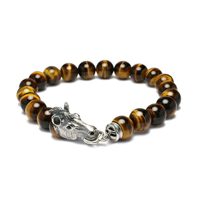 JAM HOME MADE ジャムホームメイド 坂元勝彦 十二支数珠ブレスレット -午(馬)- / TIGER'S EYE メンズ レディース ユニセックス シルバー 925 アンクレット お守り パワーストーン おすすめ ブランド 人気 プレゼント 干支｜JAM HOME MADE 店