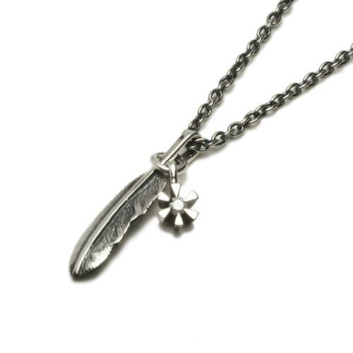 JAM  MADE フェザー　ダイヤモンドネックレス シルバー925 ダブルフェザー & ダイヤモンド ネックレス シルバー925 メンズ