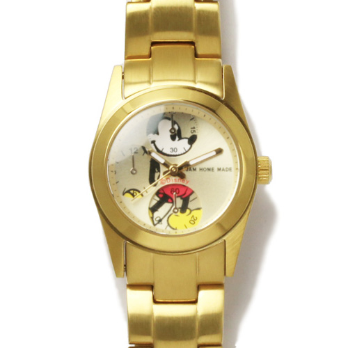 安い購入 Jam Home Made ジャムホームメイド シークレット ミッキー Micke ウォッチ Type 4 Ver 2 Gold 腕時計 レディース Disney ディズニー ゴールド ステンレスベルト バンド フォーマル 防水 ユニセックス ウィメンズ 女性 小ぶり ミニ シンプル アクセサリー 50