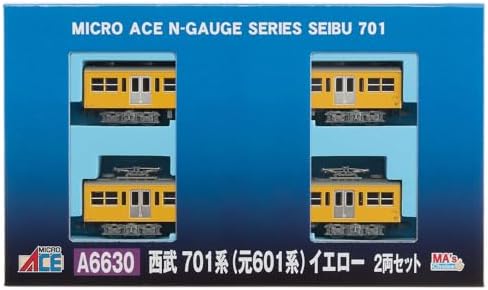 マイクロエース Nゲージ MA's Choice 西武701系 (元601系) イエロー 2両セット A6630 鉄道模型 電車【沖縄県へ発送不可です】