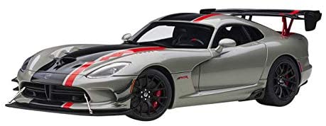 AUTOart 1/18 ダッジ バイパー ACR メタリック・シルバー/ブラック・ストライプ 完成品 71733【沖縄県へ発送不可です】|じゃにおべる模型