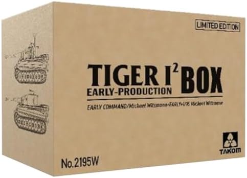 タコム(TAKOM) 1/35 ドイツ戦車 タイガーI 初期型2 ボックス (TKO2195 + TKO2196 + TKO1024 1/16 ミハエル・ヴィットマン "パンツァー・フォー") 限定版 プラモデル TKO2195W (戦車)【沖縄県へ発送不可です】|じゃにおべる模型