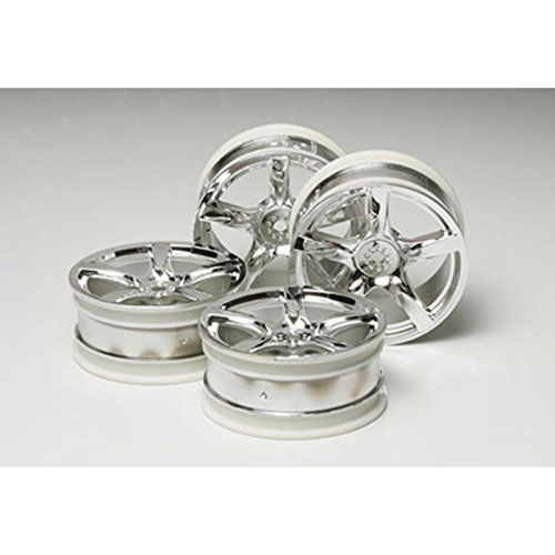 タミヤ OPパーツ OP.955 メッキ5本スポークホイール 接着済みラジアルタイヤ2本 (24mm・0) 53955 6g7v4d0 タミヤ タミヤ（53955）OP.955 メッキ5本スポークホイール 接着