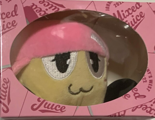 <br><br>【新品】ジャニーズWEST　・2022・【ぬいぐるみ　マスコット】ピンク　ぶらさけるヤツ・小瀧望　(こたきのぞみ) ジャニーズWest LIVE TOUR 2022 Mixed Juice (ミックスジュース）・・最新コンサート販売グッズ　(ジャニスト)