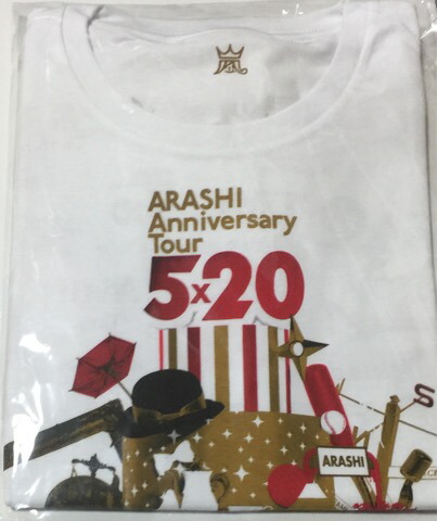 楽天市場】新品 嵐 Tシャツ グレー ARASHI Anniversary Tour 5×20