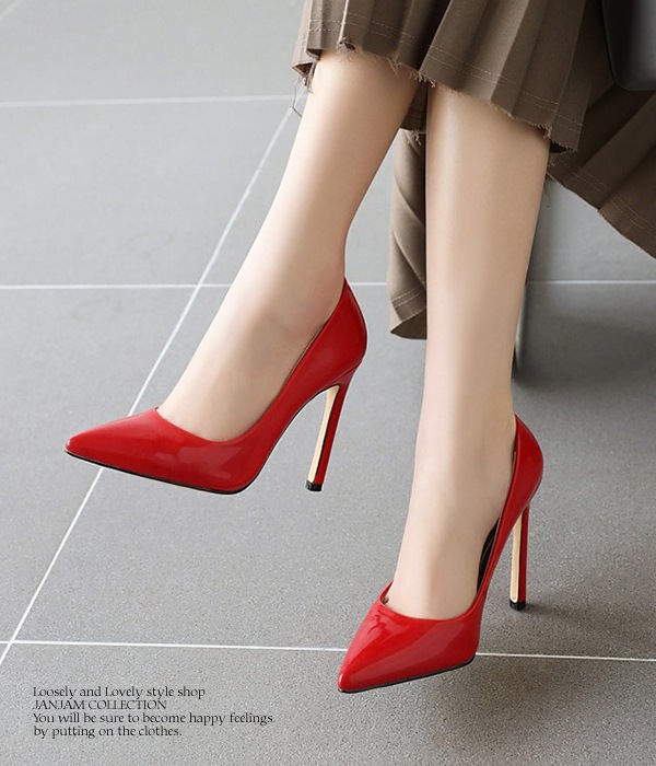 楽天市場 大きいサイズ レディース パンプス 25 29cm ヒールパンプス ポインテッドトゥ エナメル調 ハイヒール ピンヒール 大きいサイズレディース通販janjam
