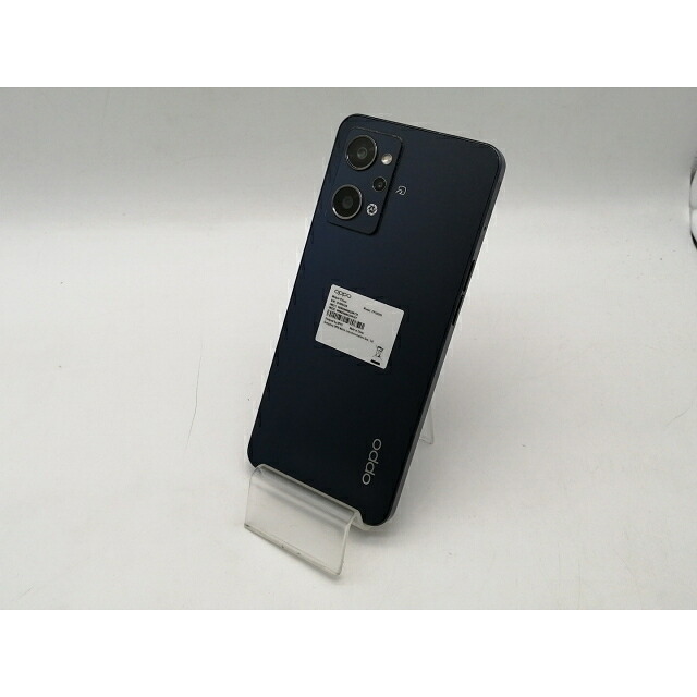 【中古】Oppo 可動性 【SIM無償性】 OPPO Reno7 A スターリーブラック 6GB 128GB CPH2353【OSU301】引き受ける継続期間１ヶ月【序列付けるC】