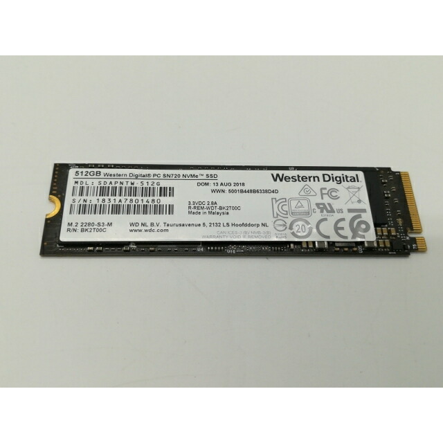 【中古】各社 512GB SSD (M.2 2280/PCIe3.0 NVMe)【静岡】引き請ける継続期間１週