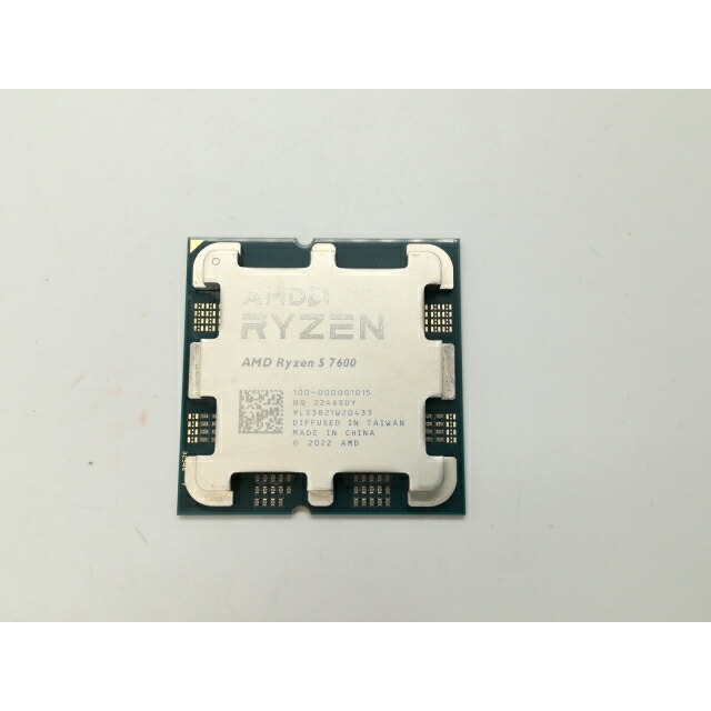 【中古】AMD Ryzen 5 7600 (3.8GHz/TC:5.1GHz) BOX AM5/6C/12T/L3 32MB/Radeon Graphics/TDP 65W【静岡】引き請ける継続期間１週