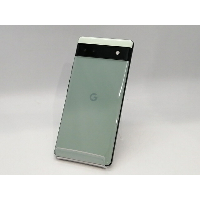 【中古】Google au 【SIM無償性】 Pixel 6a サルヴィア 6GB 128GB GB17L【浜松駅前】引き受ける継続期間１ヶ月【価値づけるB】