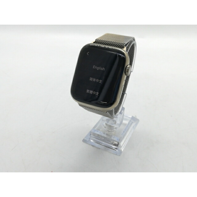 【中古】Apple Apple Watch Series9 45mm Cellular ゴールドステンレススチールケース/ゴールドミラネーゼループ MRMU3J/A【DS秋葉】保証期間１ヶ月【ランクA】